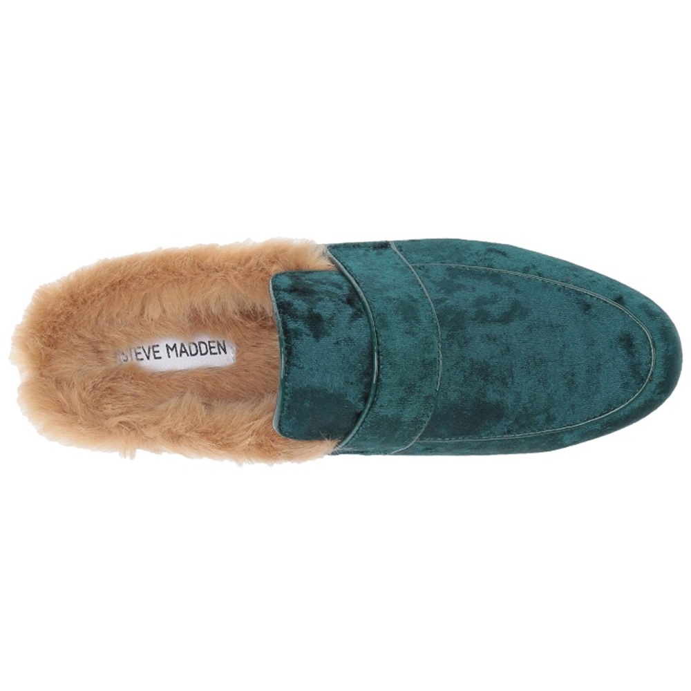 Steve Madden velvet furry mules